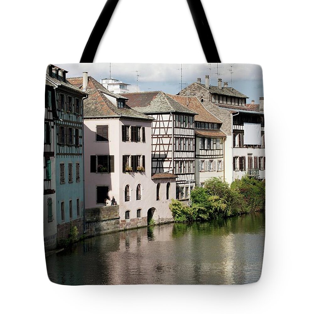 Apartment Tote Bag featuring the photograph Medieval Timber Style Buildings Along A by Design Pics / Michael Interisano