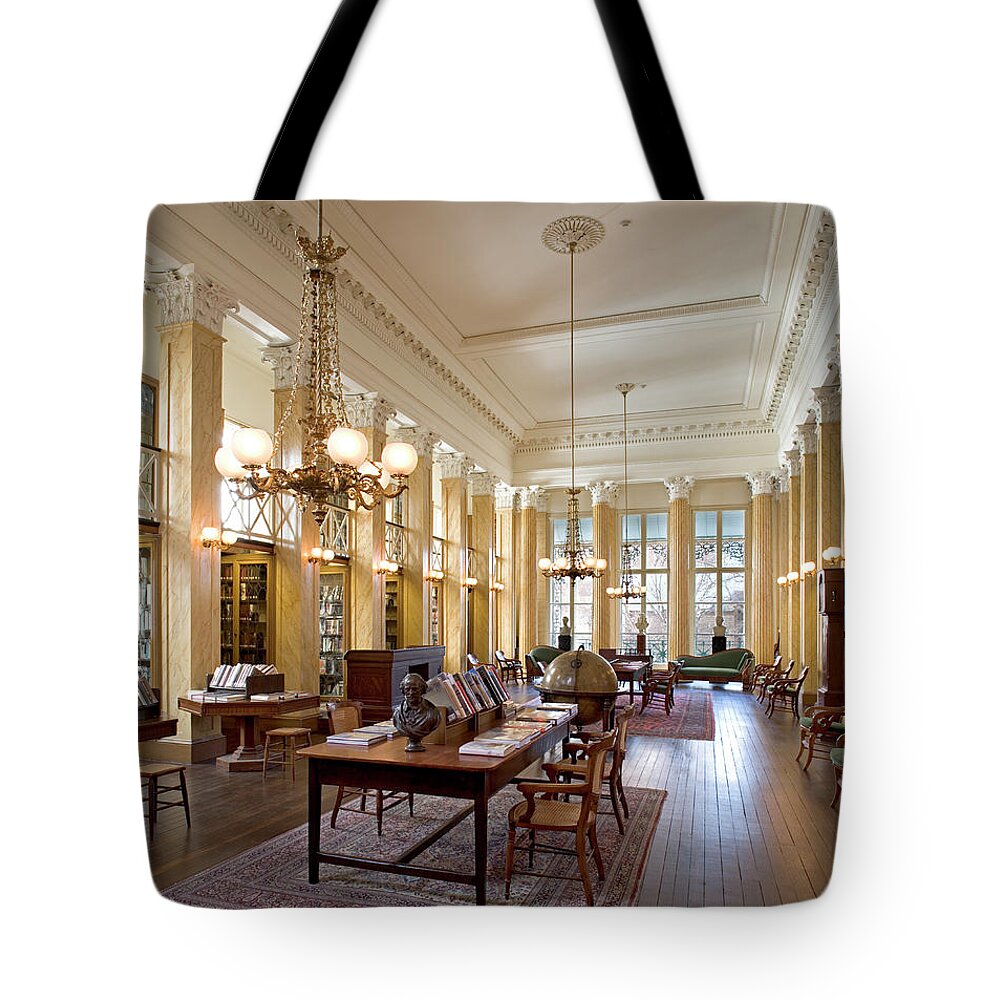 Athenaeum Of Philadelphia Tote Bag featuring the photograph Members' Reading Room by Tom Crane
