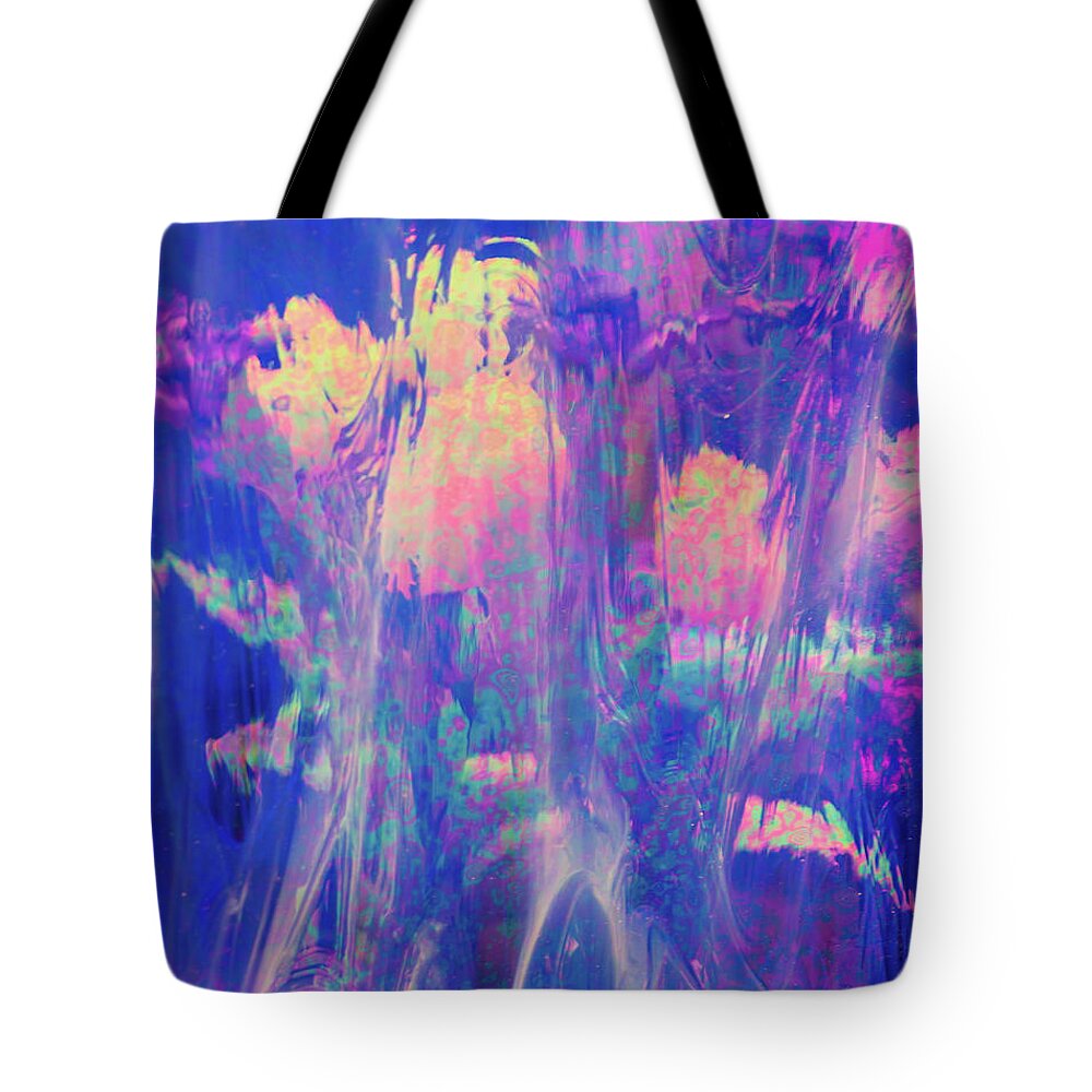 Flower Tote Bag featuring the photograph Metallic Tulips by Minnie Gallman