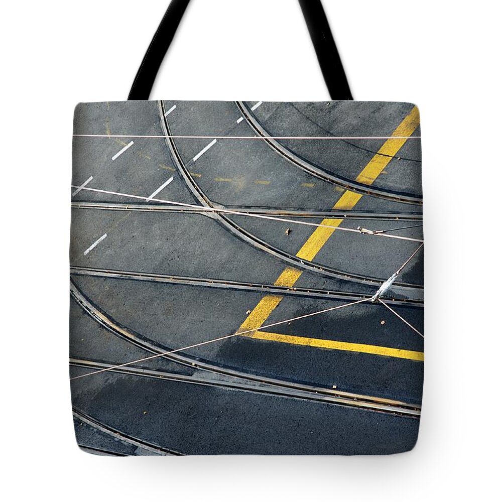 Railroad Track Tote Bag featuring the photograph Metals And More by By Rupert Ganzer