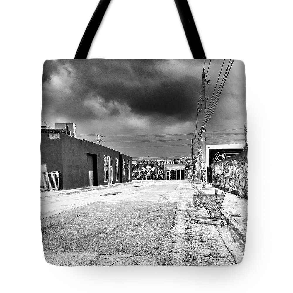 Miami Tote Bag featuring the photograph Miami Monsoon by Dominic Piperata