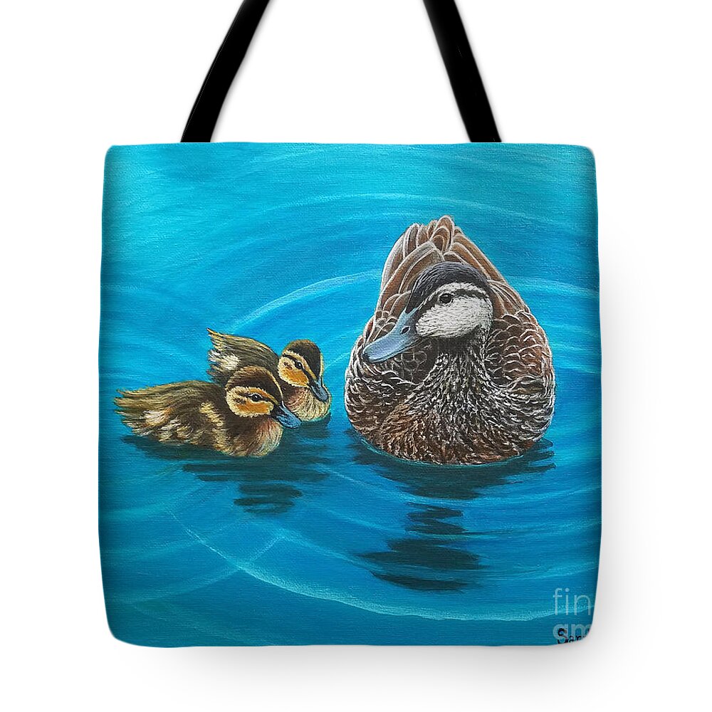 Midday Tote Bag featuring the painting Midday Conversation by Sarah Irland