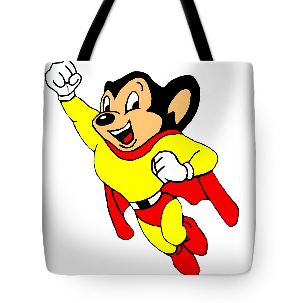 Mouse Tote Bag featuring the mixed media Mighty Mouse Small But Mighty by Movie Poster Prints