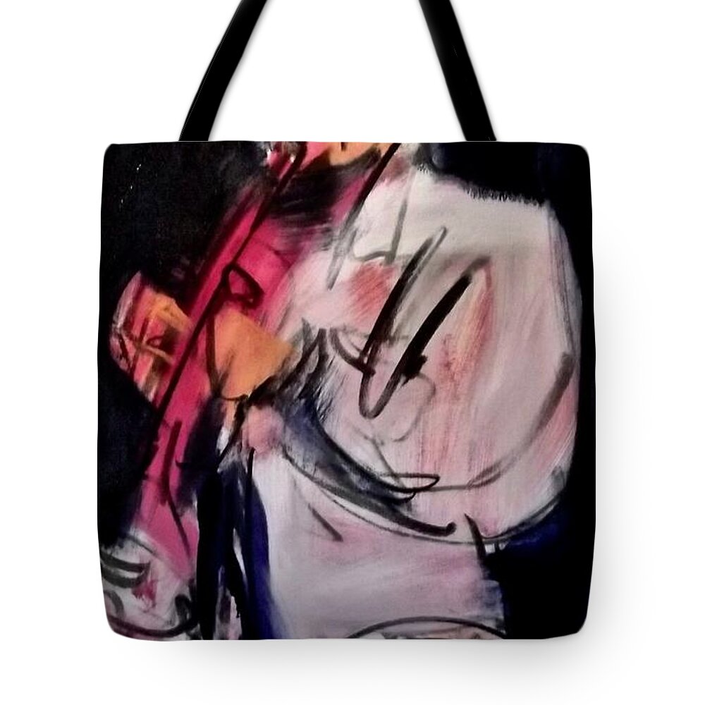 Painting Tote Bag featuring the painting Miles Unfinished by Les Leffingwell