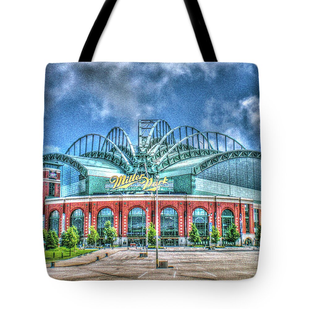 Miller Park Tote Bag featuring the photograph Miller Park by Tommy Anderson