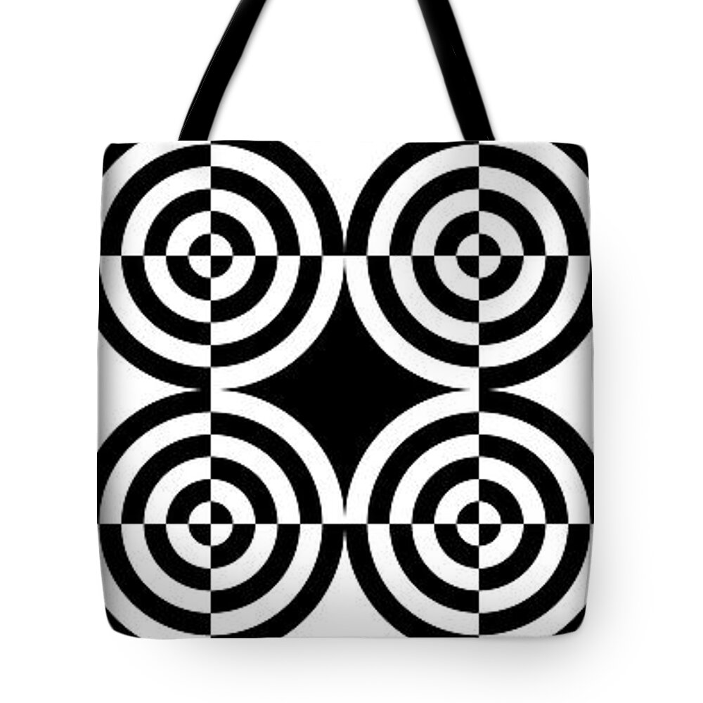Abstract Tote Bag featuring the digital art Mind Games 106 by Mike McGlothlen