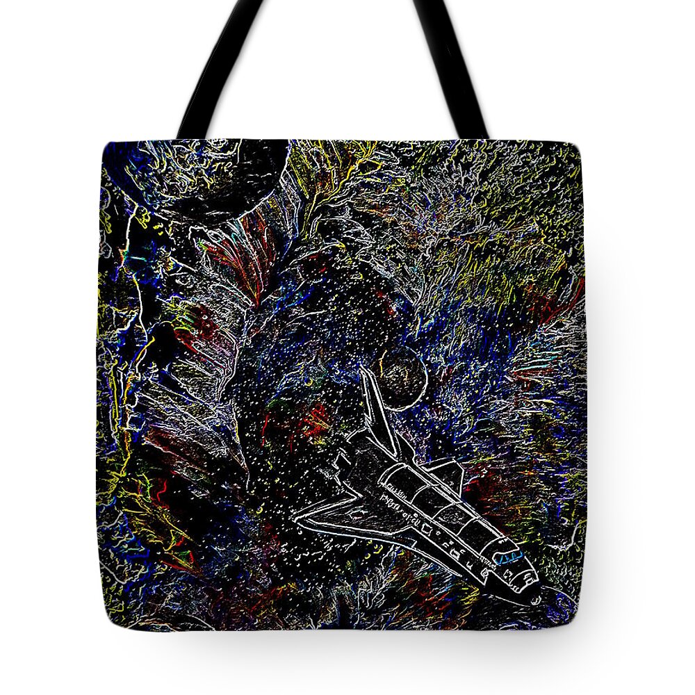 Spave Tote Bag featuring the digital art Mind Journey by Pj LockhArt