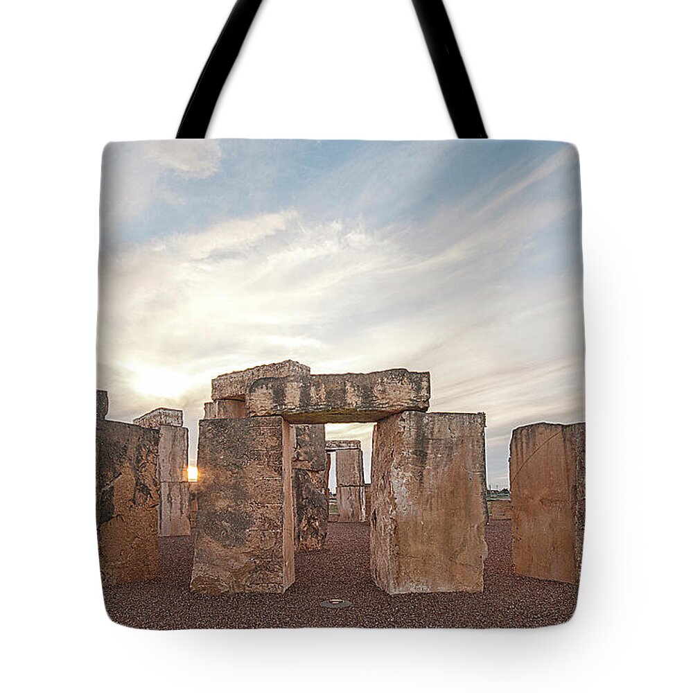 Historical Tote Bag featuring the photograph Mini Stonehenge by Scott Cordell