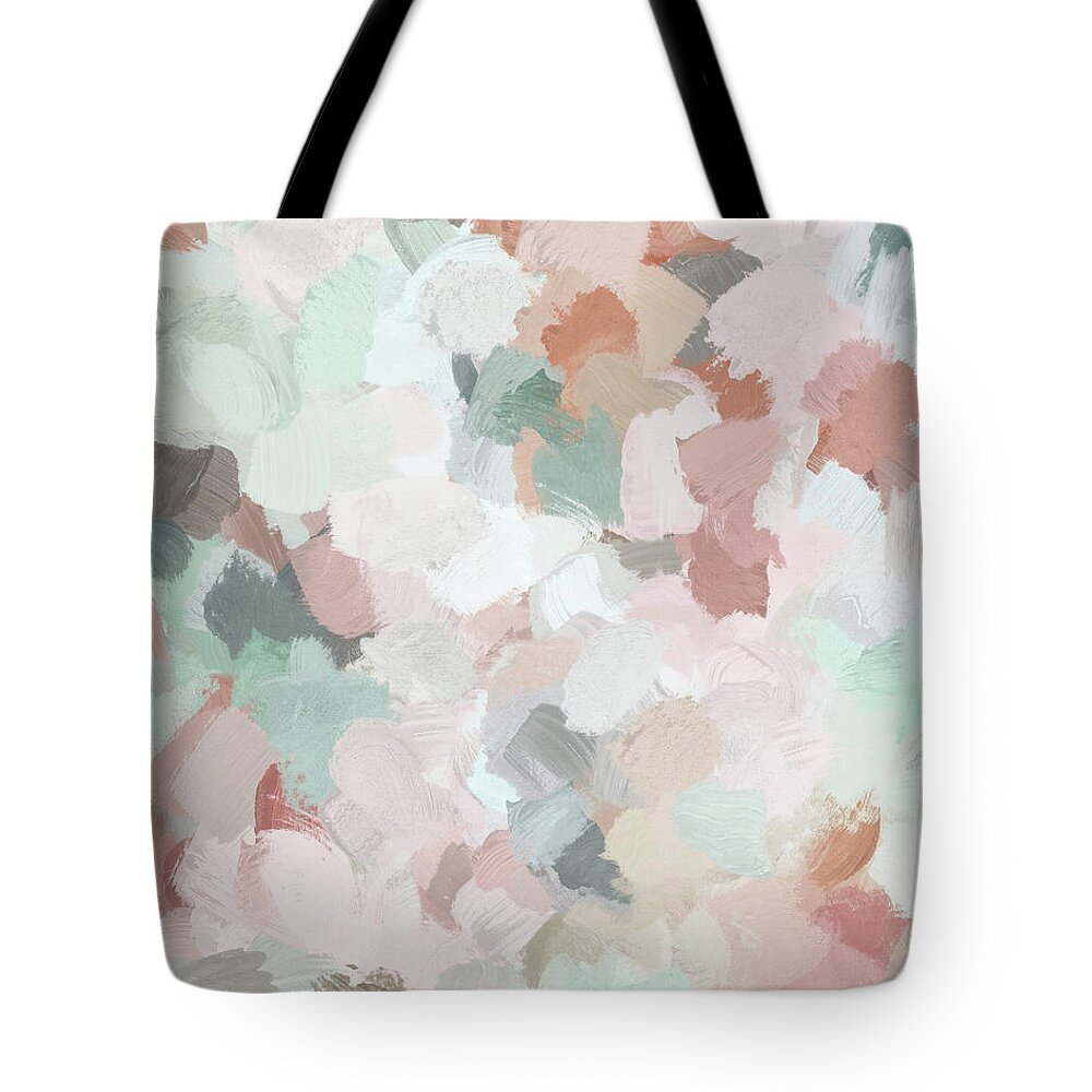 Blush Pink Tote Bag featuring the painting Minty Kisses by Rachel Elise