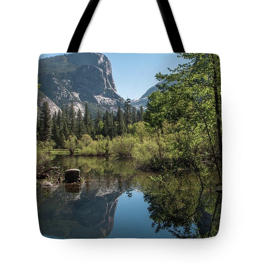 Tranquility Tote Bag featuring the photograph Mirror Lake by © Lisa L Ouellette