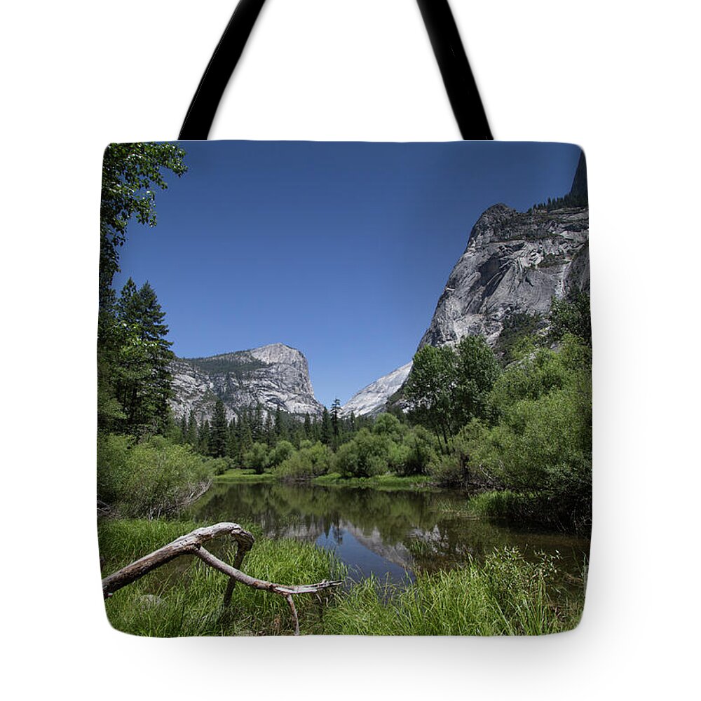 Yosemite National Park Tote Bag featuring the photograph Mirror lake by Agnes Caruso