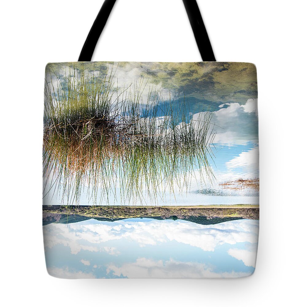 Reflection Tote Bag featuring the photograph Mirrored Horizon by Local Snaps Photography