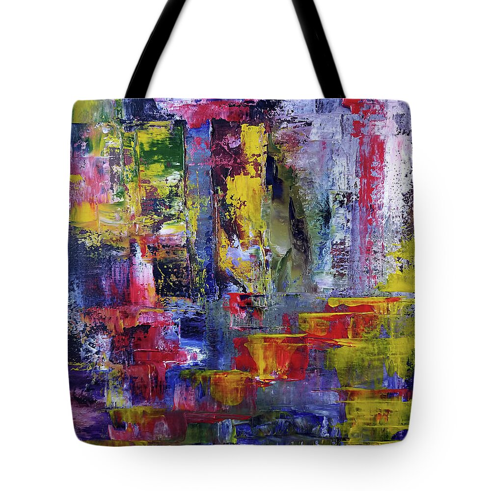 Abstract Tote Bag featuring the painting Mirrored Steps by Nathan Steinke