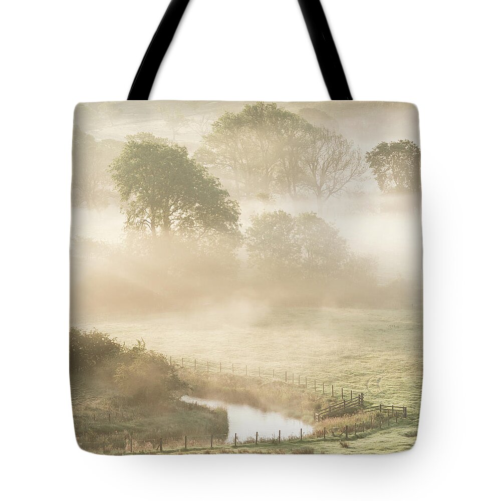 Mist Tote Bag featuring the photograph Mist in the Vale by Anita Nicholson