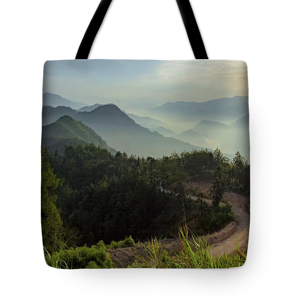 Cloud Tote Bag featuring the photograph Misty Mountain Morning by William Dickman