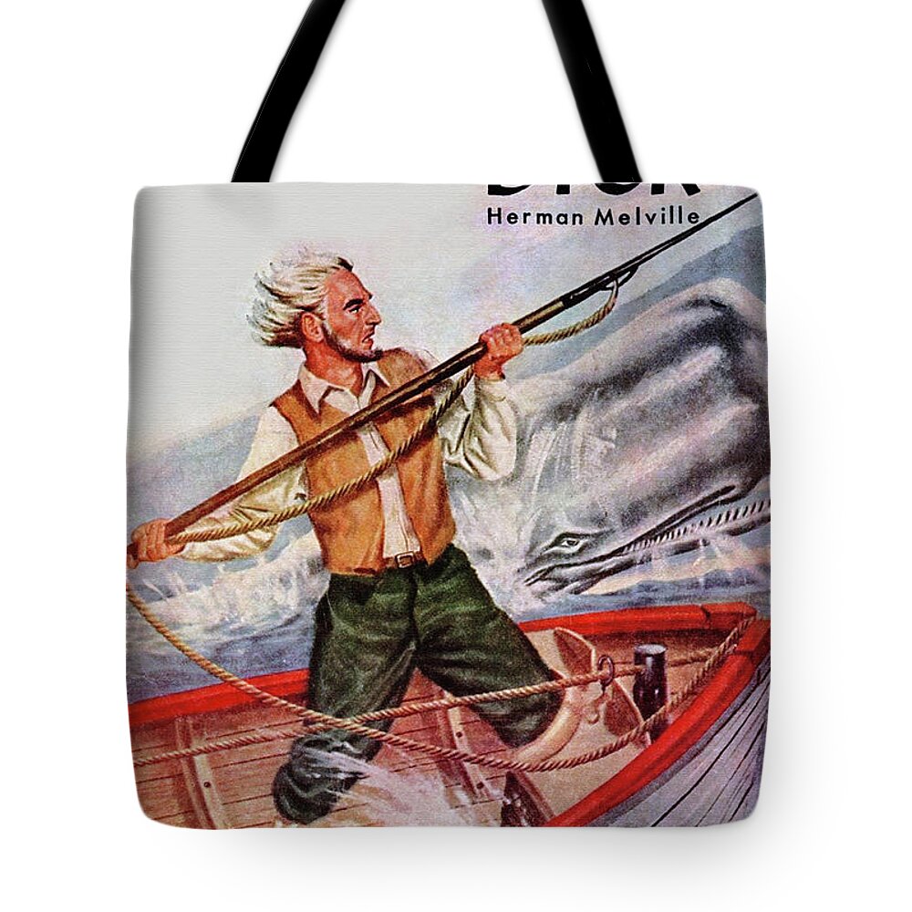 Comic Tote Bag featuring the painting Moby Dick by Unknown