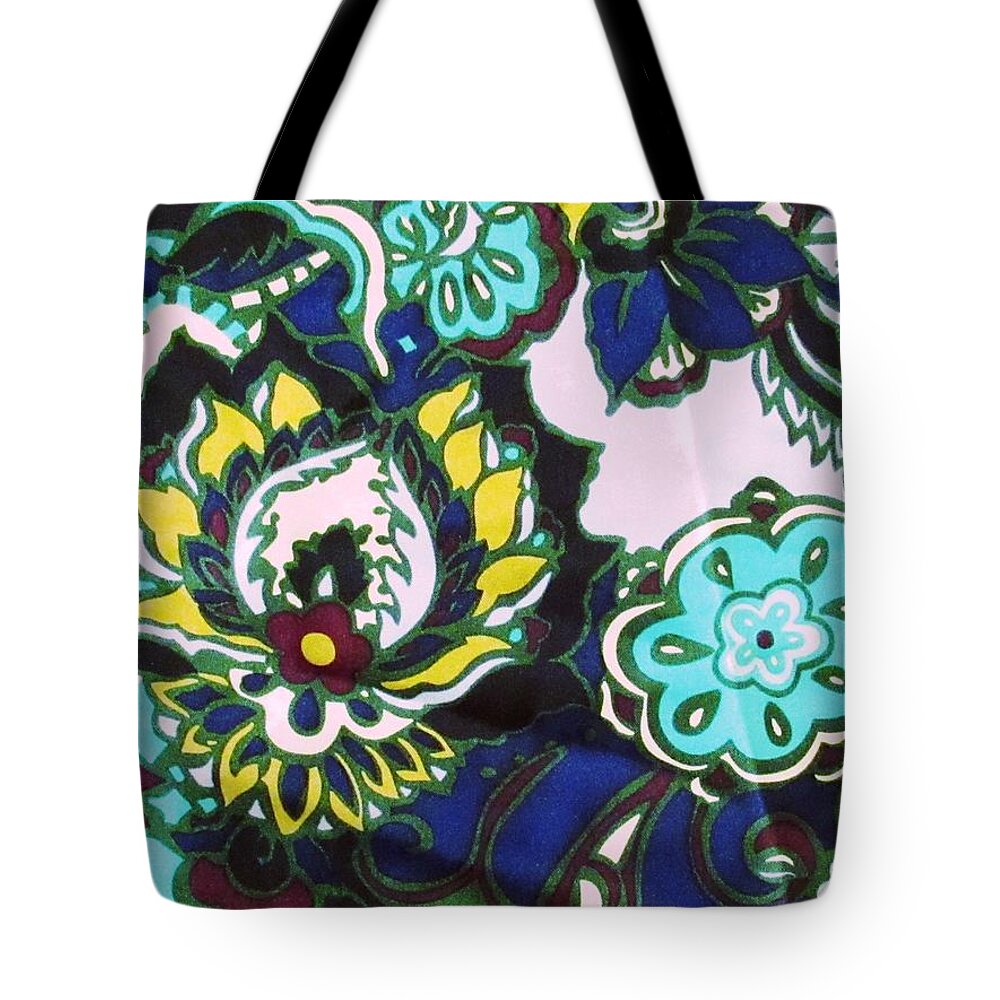 Psychedelic Tote Bag featuring the digital art Mod Squad by Scott S Baker