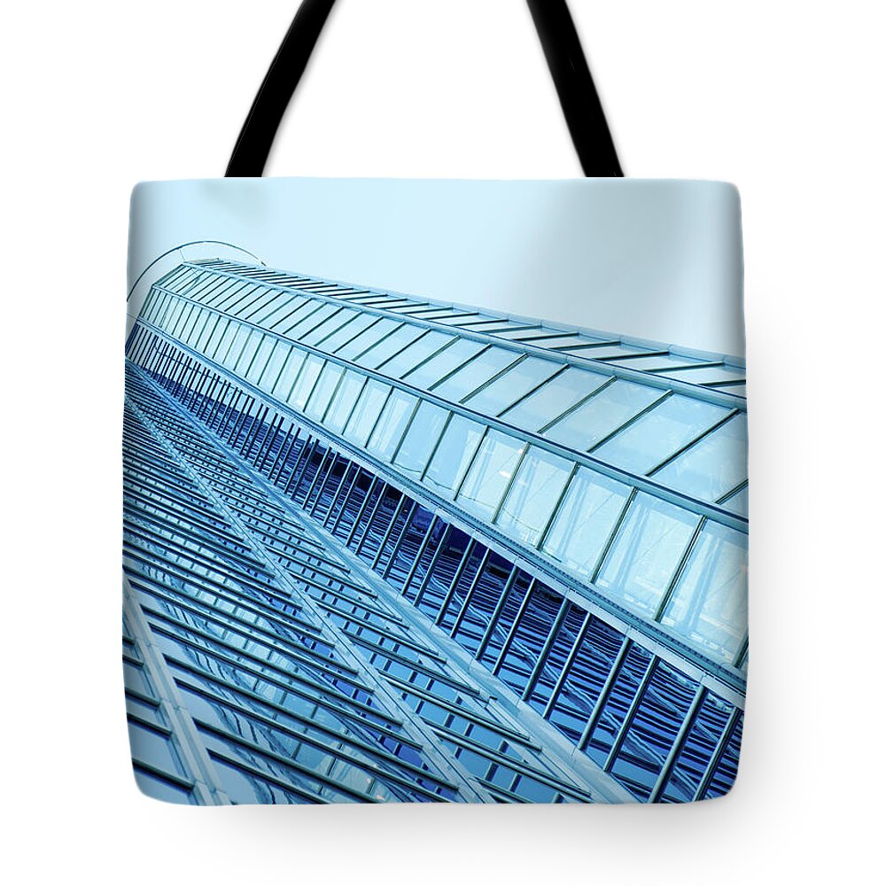 Office Tote Bag featuring the photograph Modern Oslo Skyscraper Reflecting In by Franckreporter