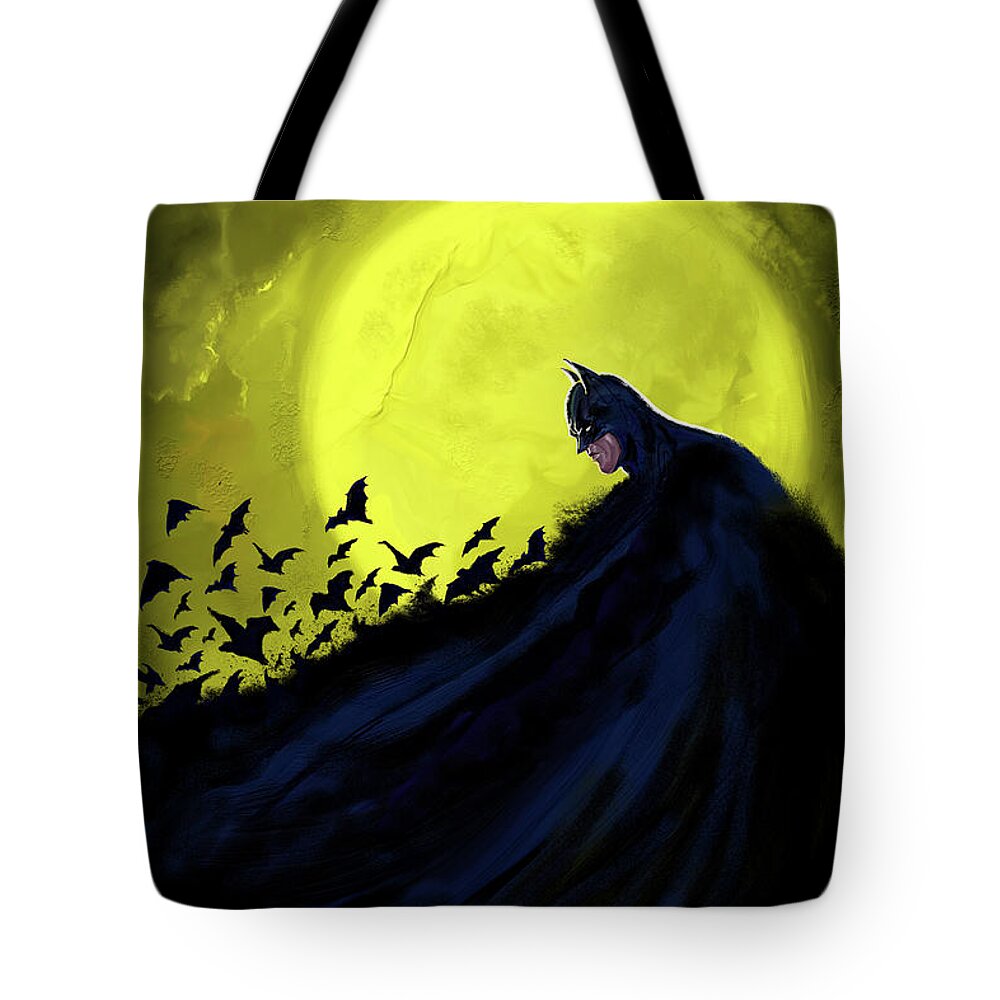 Bat Tote Bag featuring the digital art Molossus by Norman Klein