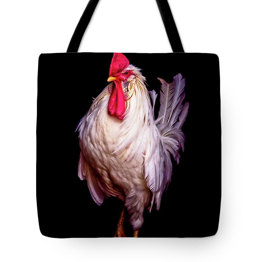 Rooster Tote Bag featuring the photograph Monsieur Le Coq by Maggie Terlecki