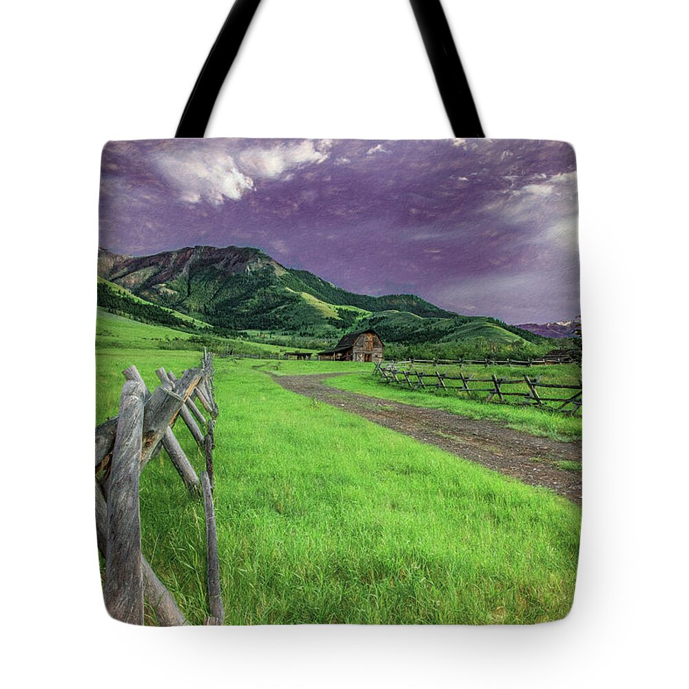 Montana Tote Bag featuring the photograph Montana Magic by Marcy Wielfaert