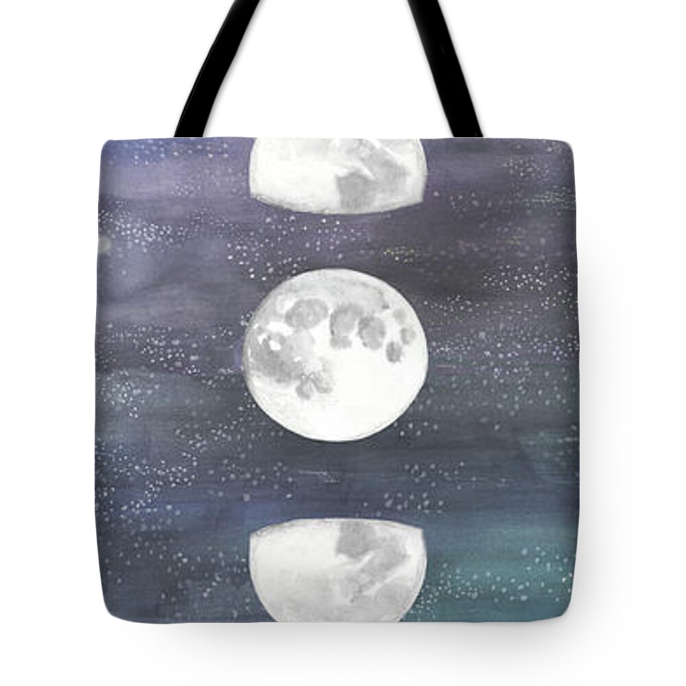 Home Tote Bag featuring the painting Moon Chart I by Naomi Mccavitt