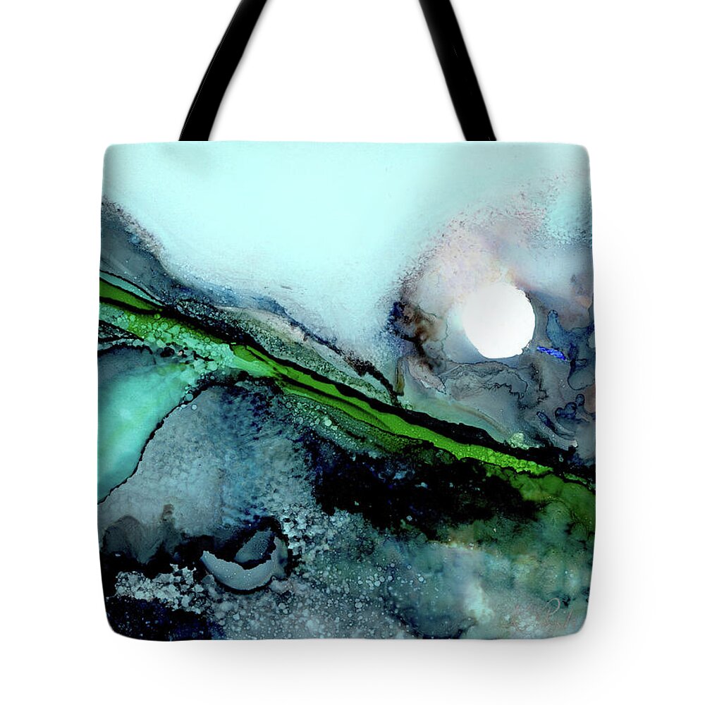 Moon Tote Bag featuring the painting Moondance II by Kathryn Riley Parker