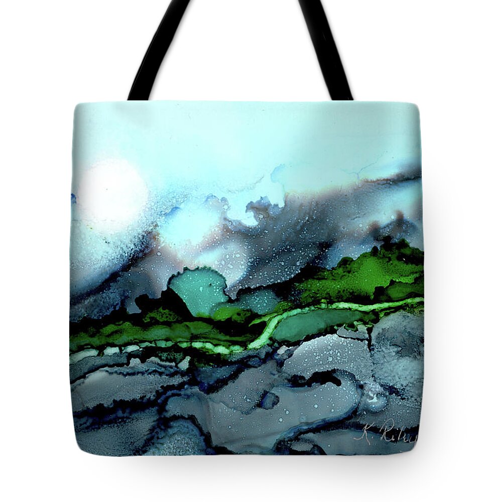 Moon Tote Bag featuring the painting Moondance IV by Kathryn Riley Parker