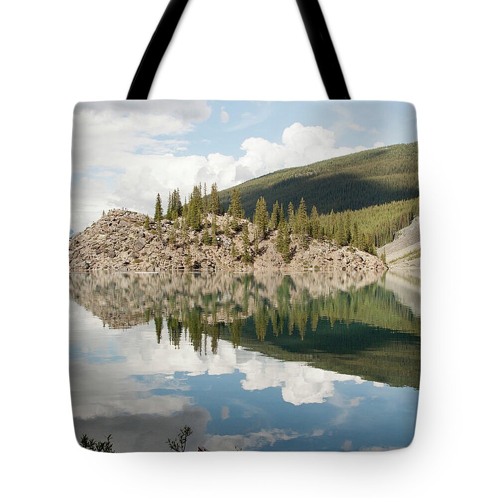 Scenics Tote Bag featuring the photograph Moraine Lake by Obliot