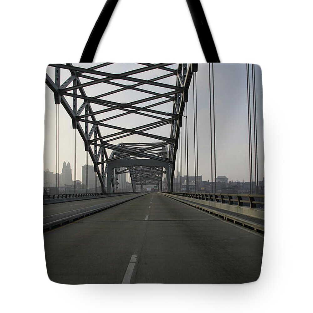 Empty Tote Bag featuring the photograph Morning Bridge by Tapshooter