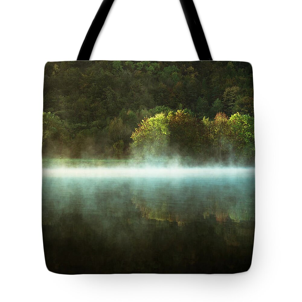 Tranquility Tote Bag featuring the photograph Morning Glory by Jens Lumm