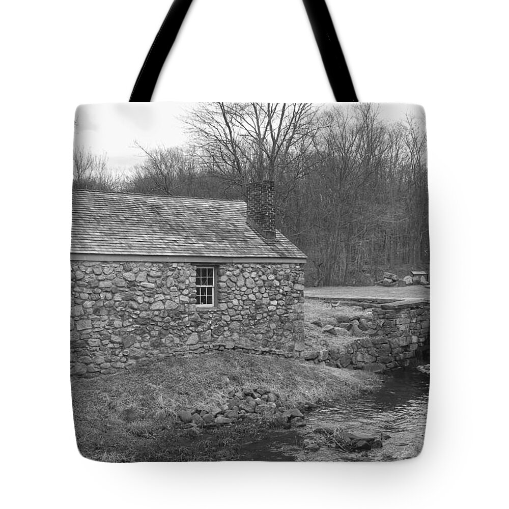 Waterloo Village Tote Bag featuring the photograph Morris Canal Lock House - Waterloo Village by Christopher Lotito