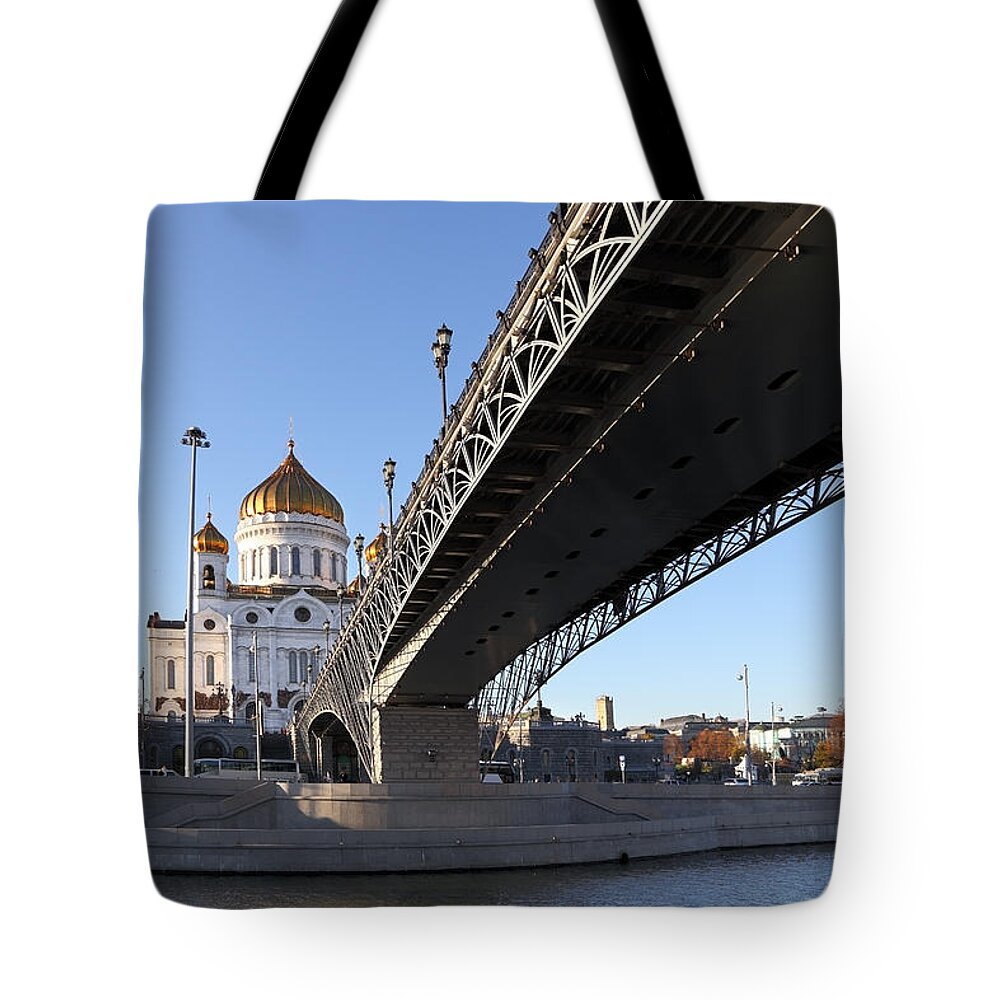 Downtown District Tote Bag featuring the photograph Moscow by Savushkin