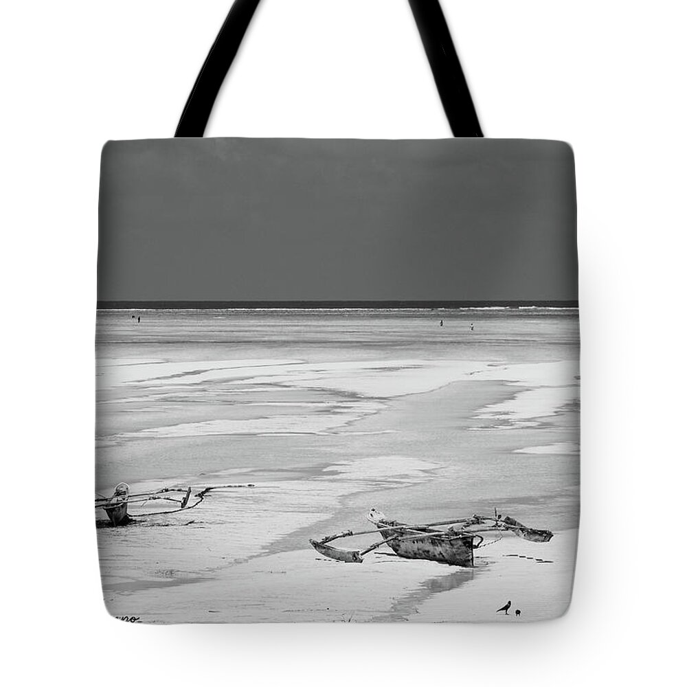 Beach Tote Bag featuring the photograph Mosquitos BW by Mache Del Campo