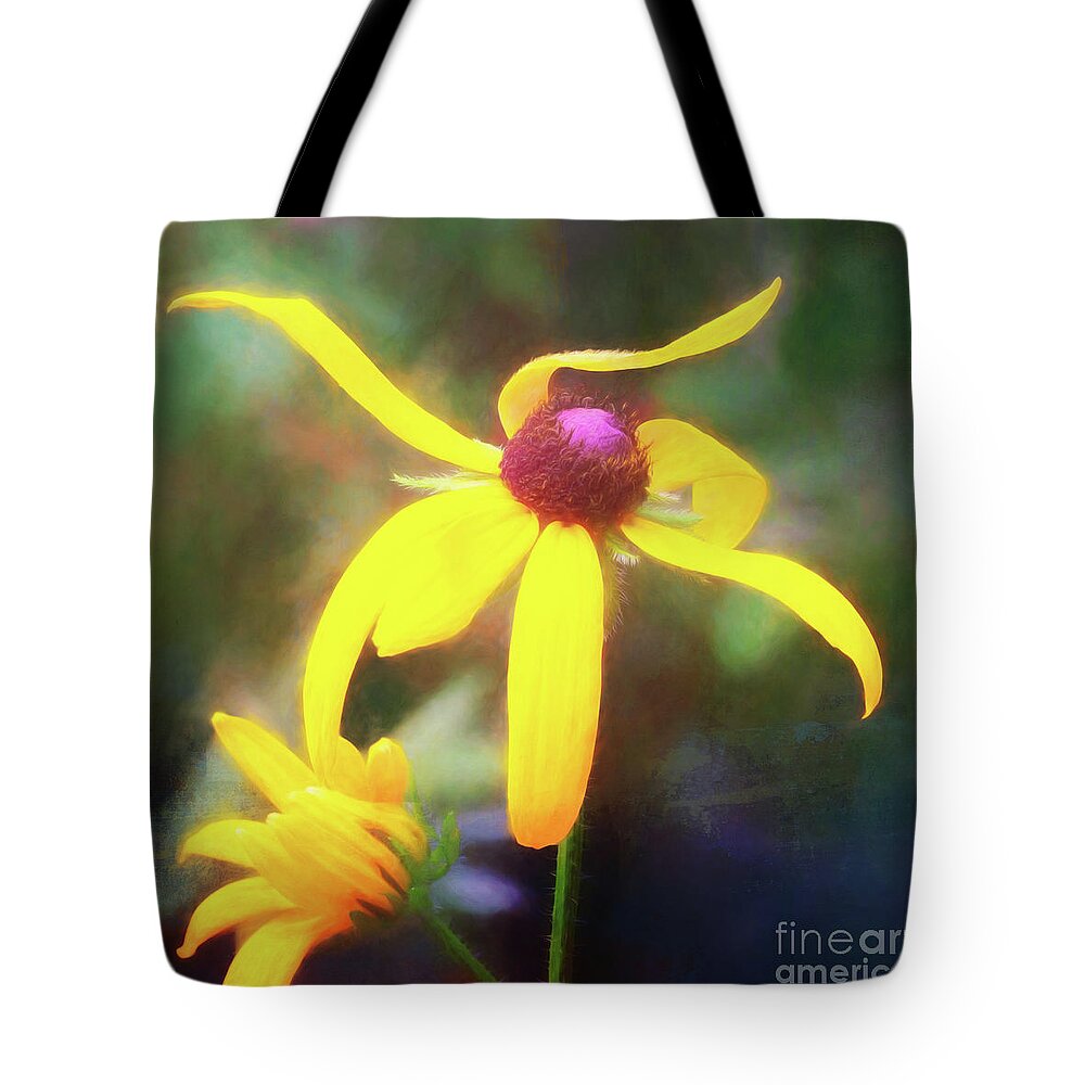 Black-eyed Susans Tote Bag featuring the photograph Mother and Child Dance of Joy 2 by Anita Pollak