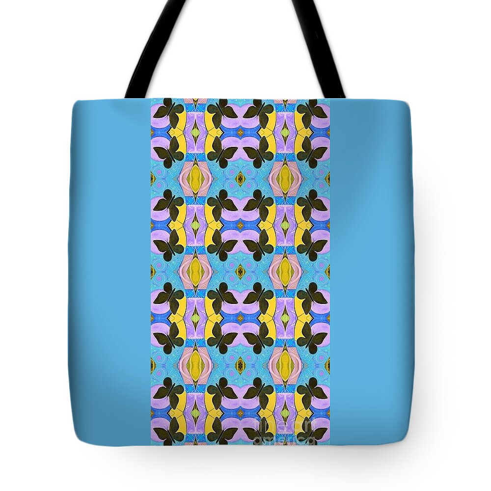 Moths 4 By Helena Tiainen Tote Bag featuring the painting Moths 4 by Helena Tiainen