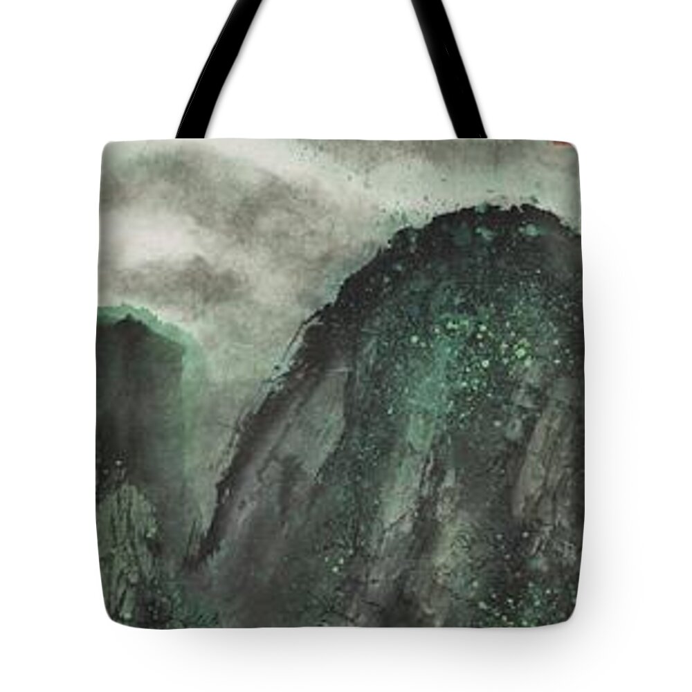Chinese Watercolor Tote Bag featuring the painting The Four Seasons Version 2 - Summer by Jenny Sanders