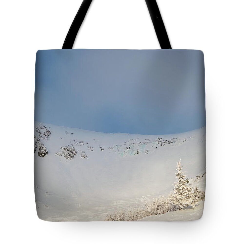 Tuckerman Ravine Tote Bag featuring the photograph Mountain Light, Tuckerman Ravine by Jeff Sinon