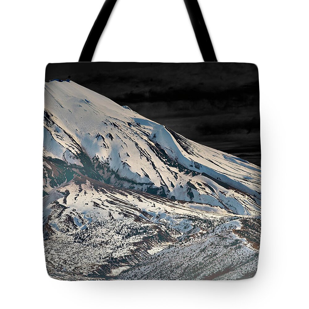 Dark Tote Bag featuring the photograph Mountain Moonlight by Rich Collins
