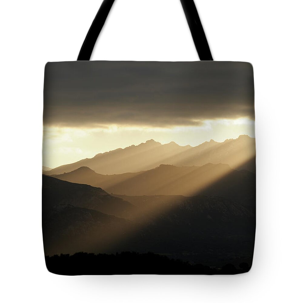 Scenics Tote Bag featuring the photograph Mountain Sunrise by André Leopold