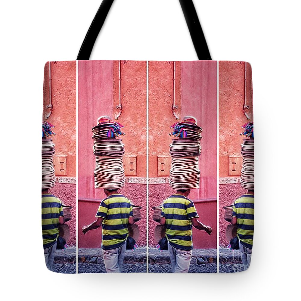 Hats Tote Bag featuring the digital art Moving Inventory by Diana Rajala