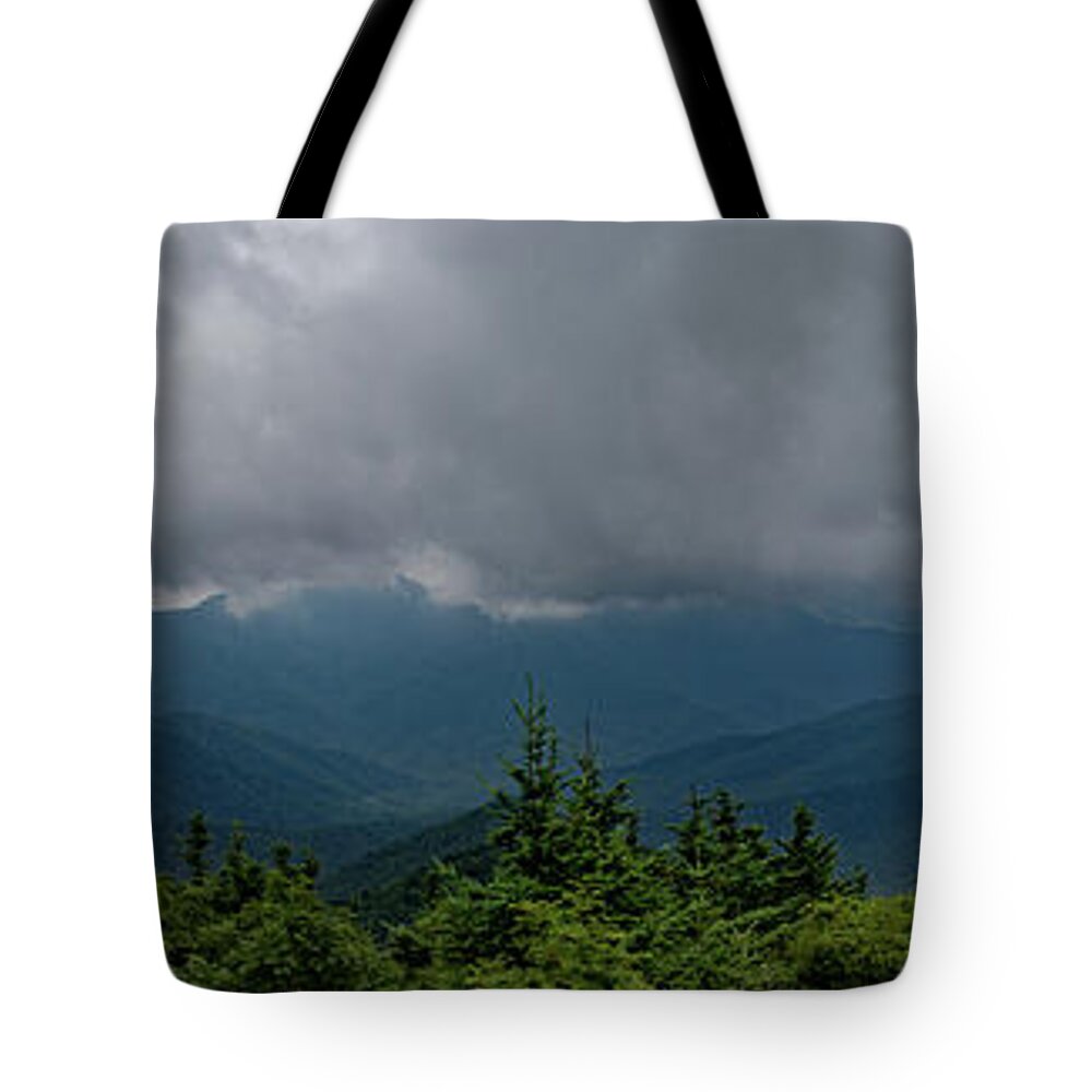 Mt. Craig Tote Bag featuring the photograph Mt. Craig Overlook Panorama by Natural Vista Photo