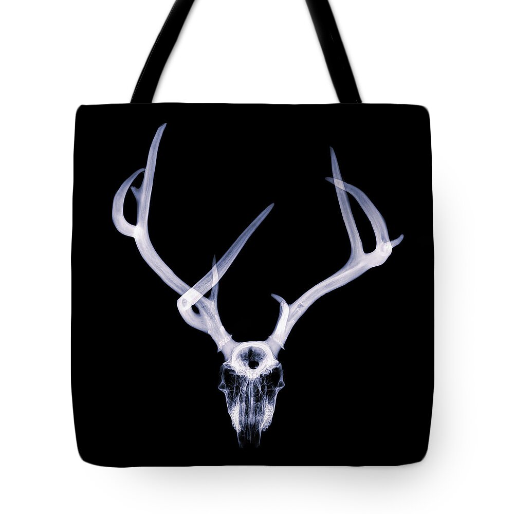 Kansas Tote Bag featuring the photograph Mule Deer x-ray 001 by Rob Graham