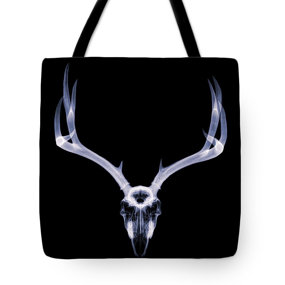Kansas Tote Bag featuring the photograph Mule Deer x-ray 002 by Rob Graham