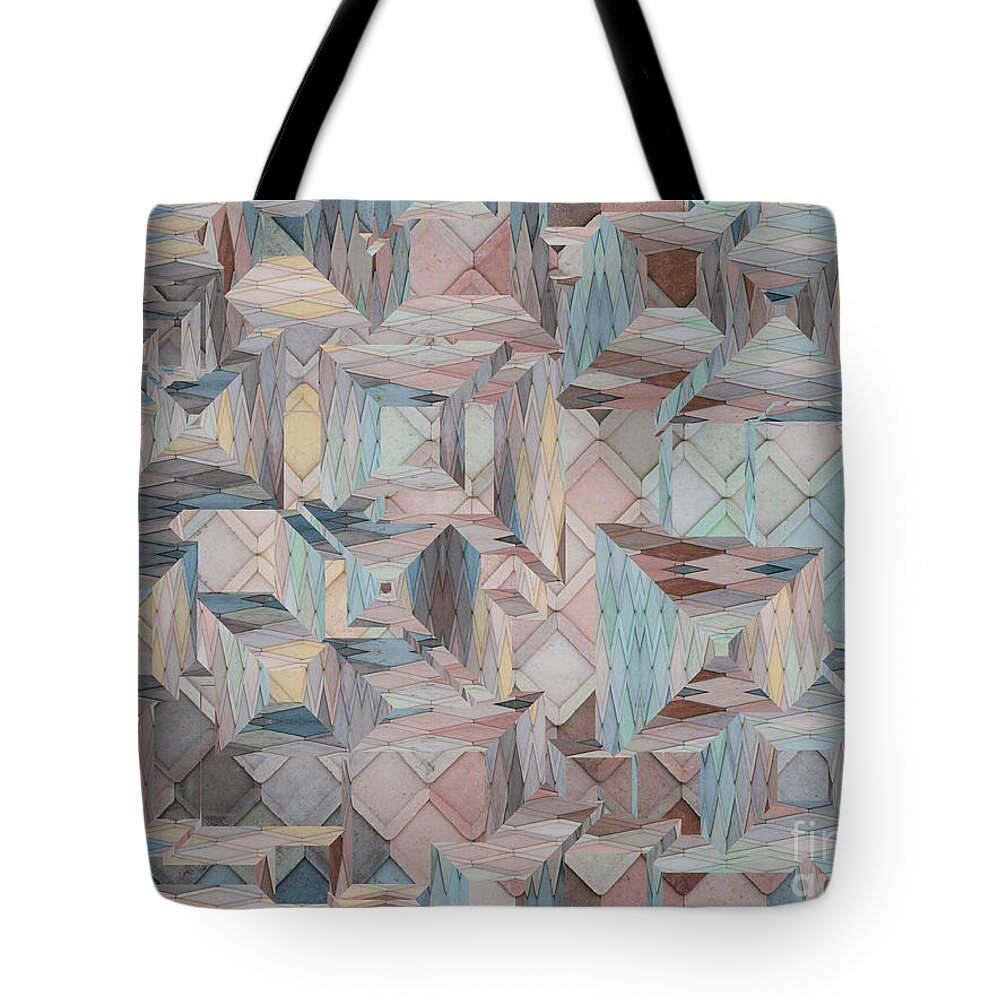 Pastels Tote Bag featuring the digital art Multitudes - 01tc02g05 by Variance Collections
