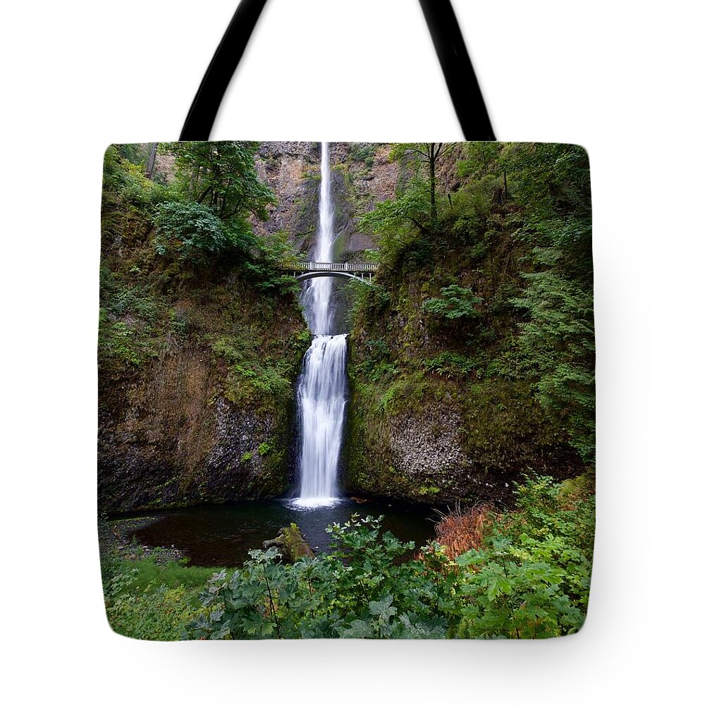 Multnomah Tote Bag featuring the photograph Multnomah Falls September by Todd Kreuter
