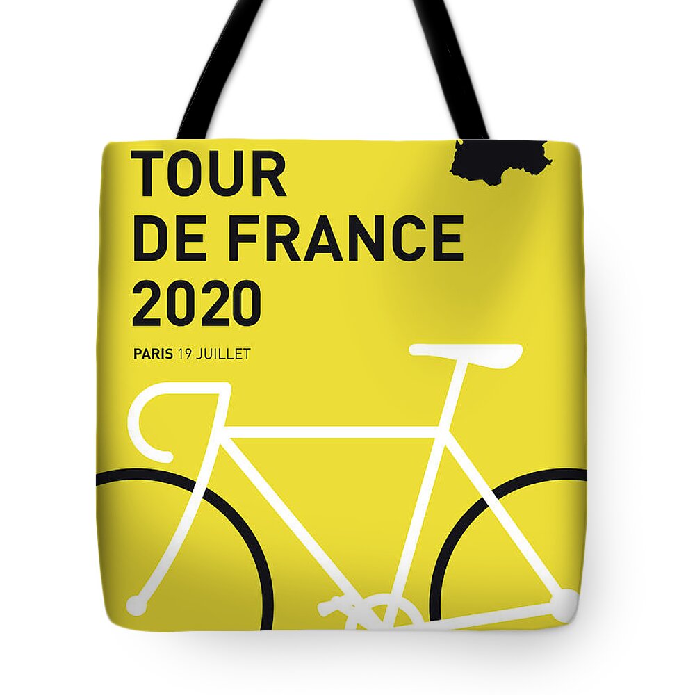 2020 Tote Bag featuring the digital art My Tour De France Minimal Poster 2020 by Chungkong Art