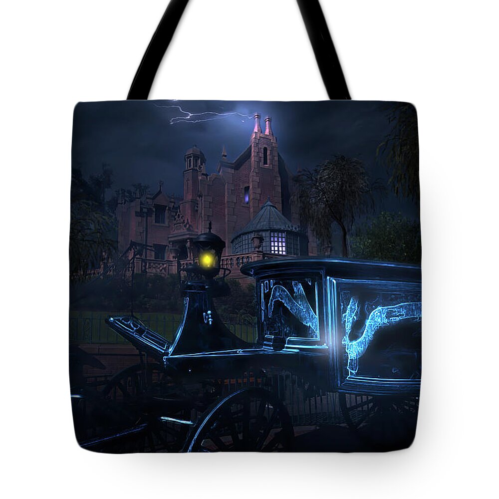 Magic Kingdom Tote Bag featuring the photograph Mystery of the Haunted Mansion by Mark Andrew Thomas