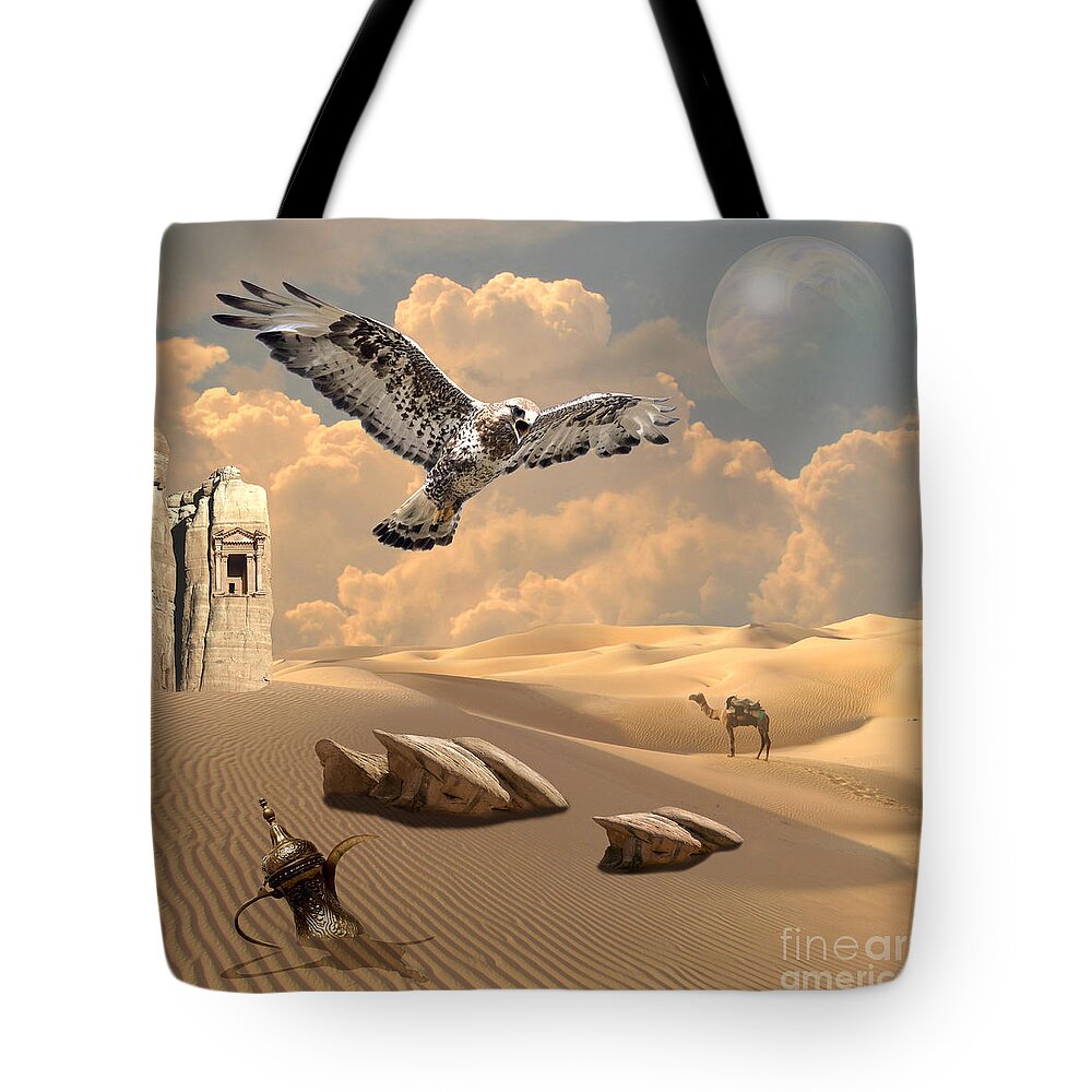Desert Tote Bag featuring the digital art Mystica of desert by Alexa Szlavics