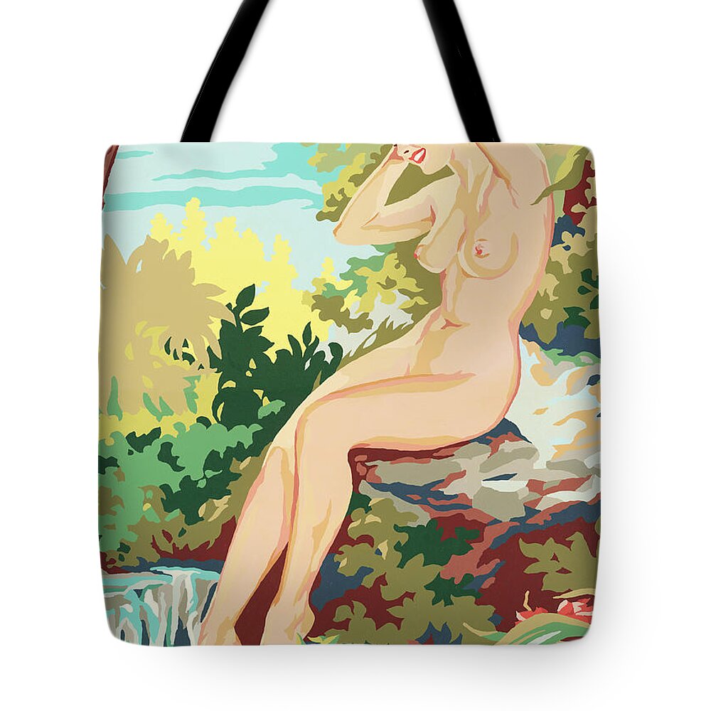 Body Paint Tote Bags